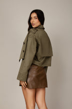 Casaco trench coat curto