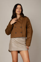 Casaco trench coat curto