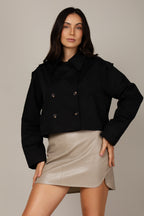 Casaco trench coat curto