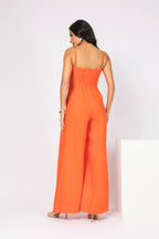 Macacão linho wide leg