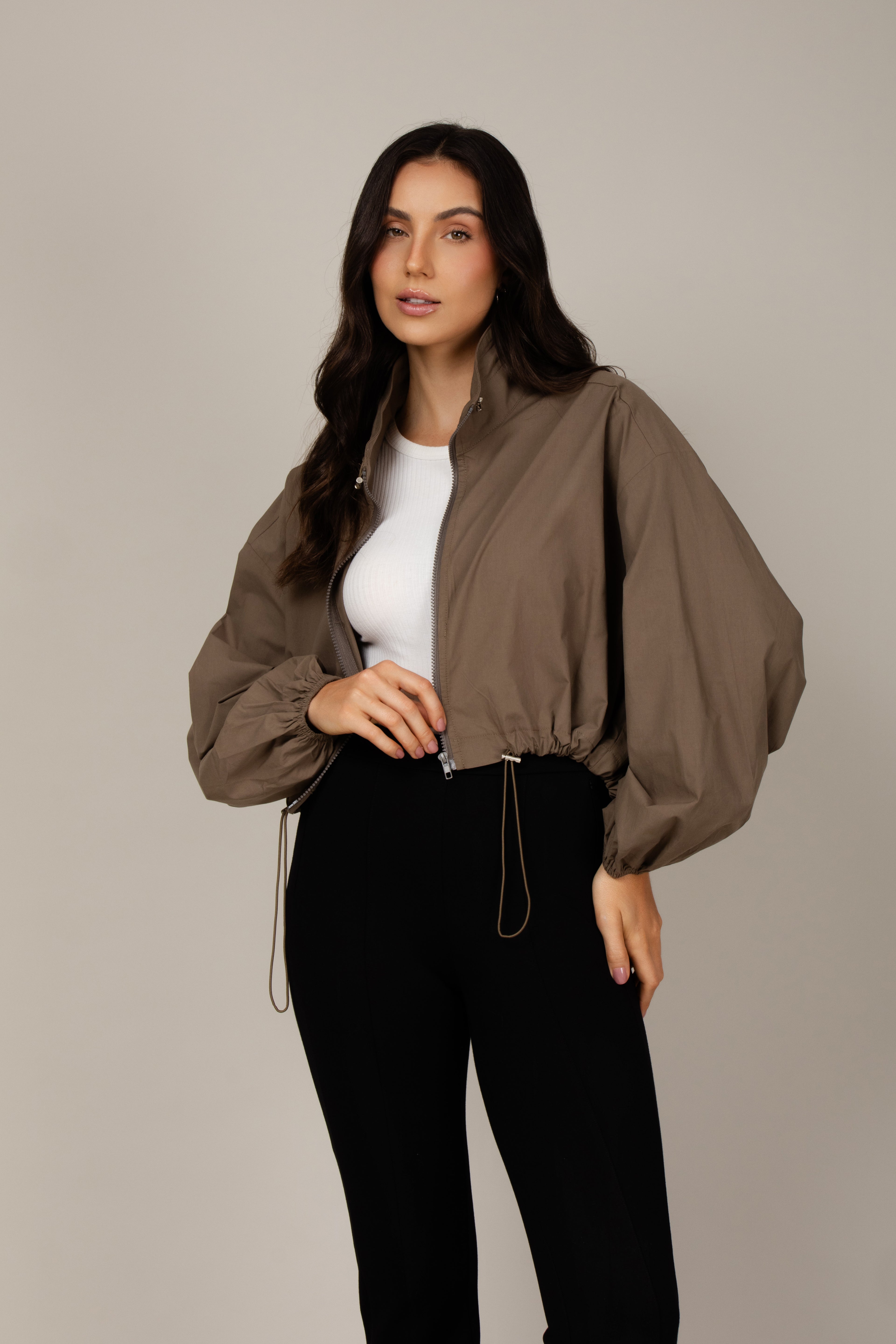 Jaqueta parachute corta vento