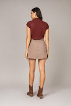 Blusa cashmere com pregas laterais