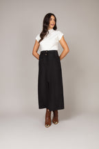 Blusa cashmere com pregas laterais