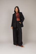 Calça pantalona de alfaiataria