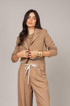 Blazer cropped de alfaiataria