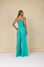 Macacão linho botões frontais