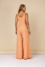 Macacão linho botões frontais