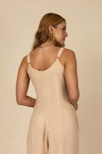 Macacão linho botões frontais