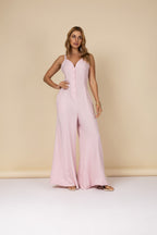 Macacão linho botões frontais