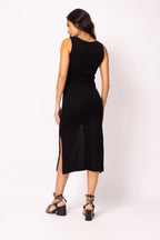 Vestido midi de alça em tricot