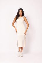 Vestido midi de alça em tricot