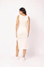 Vestido midi de alça em tricot