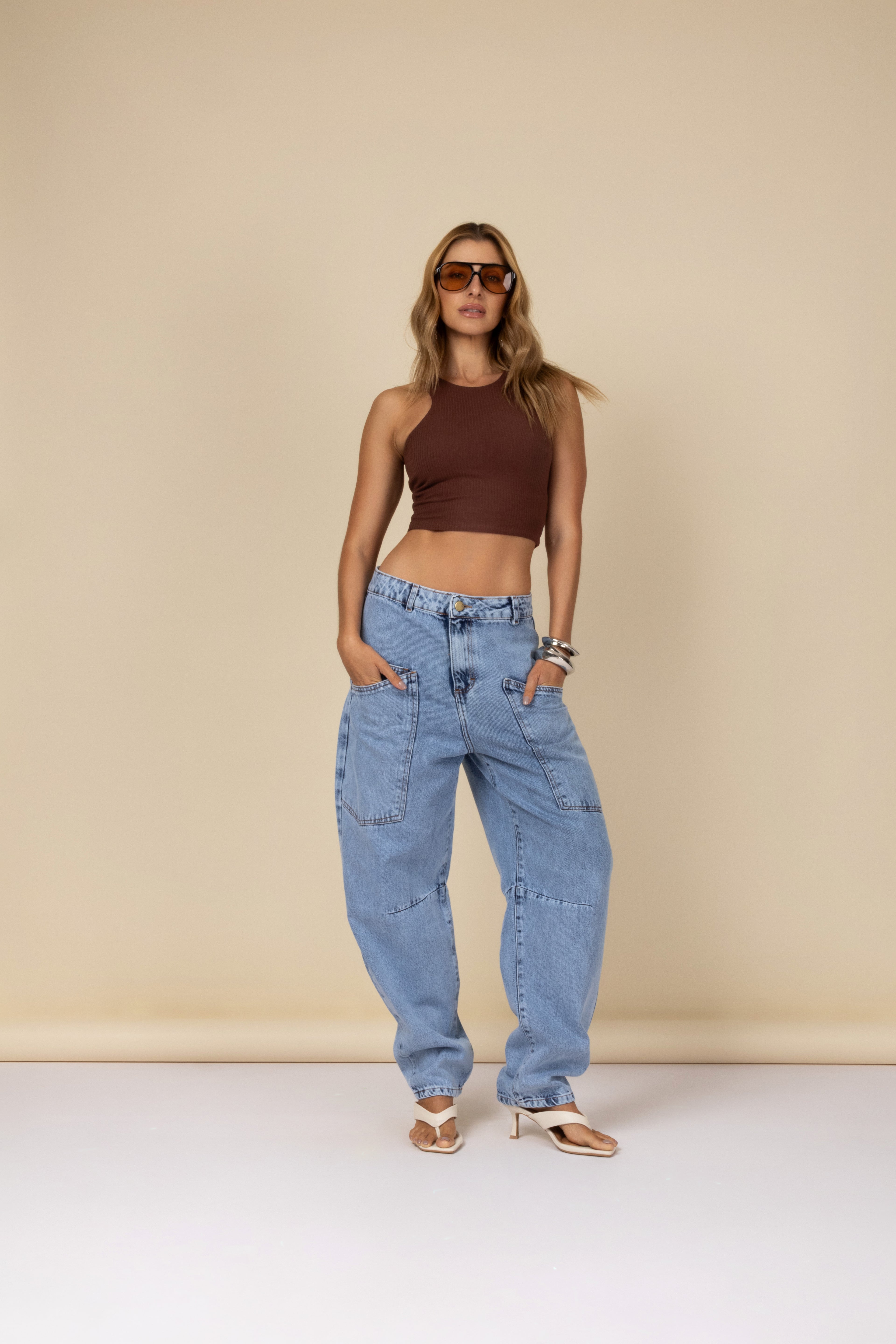 Cropped ribana regata halter
