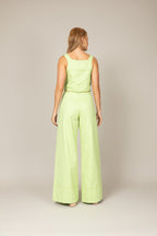 Conjunto cropped e calça wide