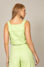 Conjunto cropped e calça wide