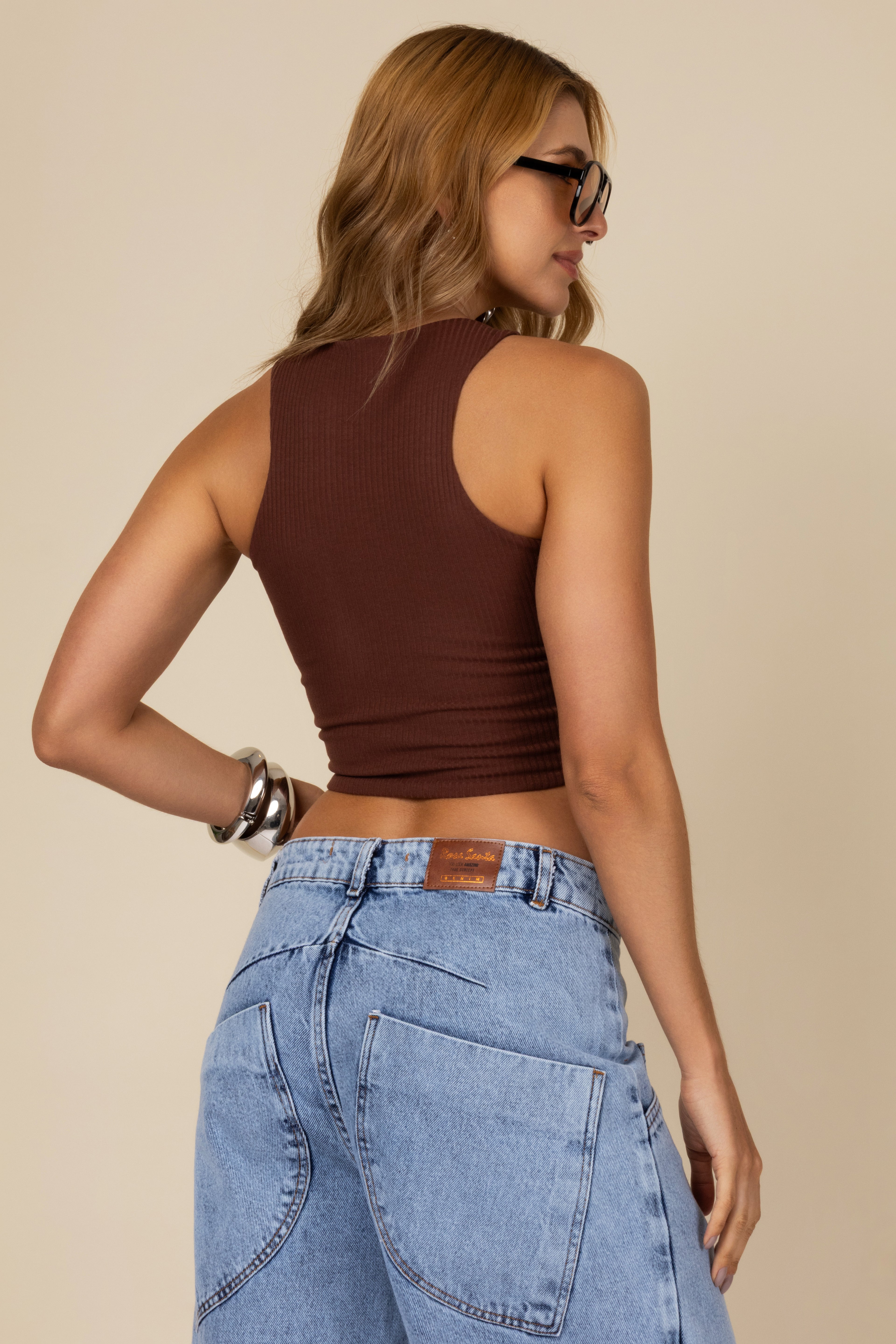 Cropped ribana regata halter