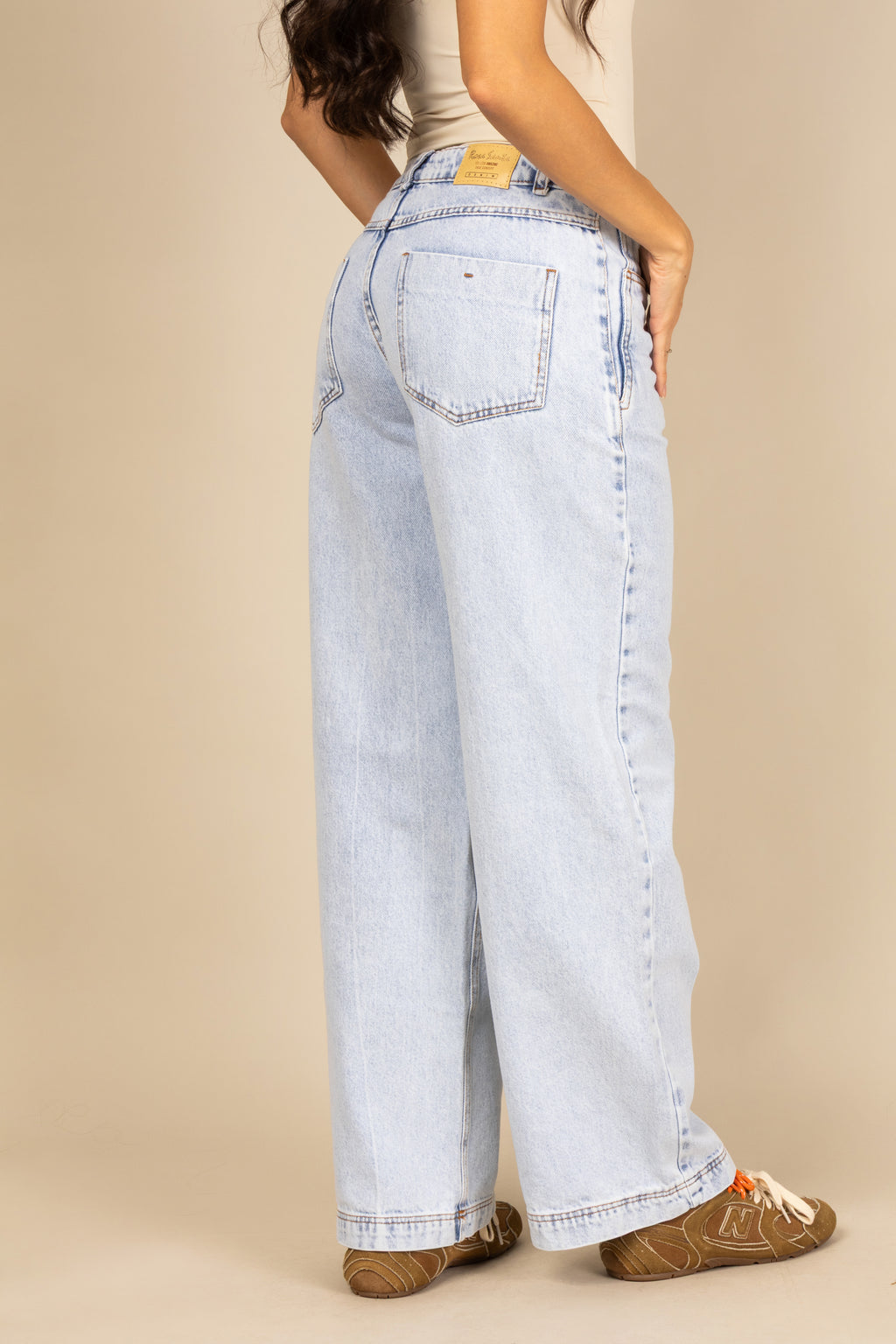 Calça boyfriend sarja