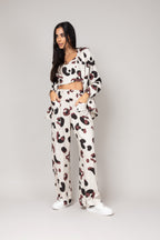 Jaqueta com capuz animal print