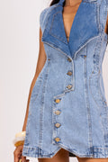 Vestido jeans botões