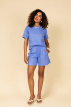 Conjunto linho com blusa e short