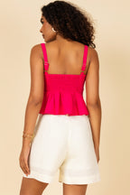 Cropped laise com babado