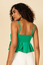 Cropped laise com babado