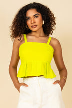 Cropped laise com babado