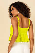 Cropped laise com babado