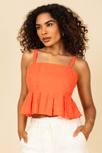 Cropped laise com babado