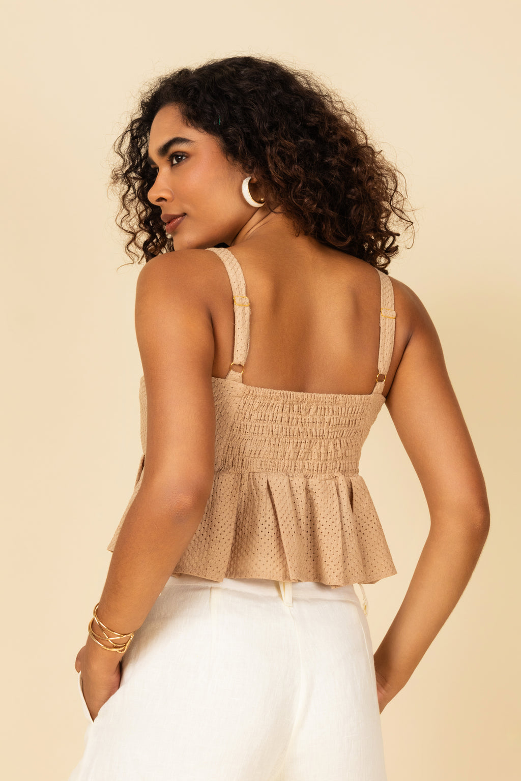 Cropped laise com babado