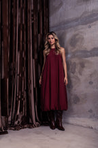 Vestido midi balonê