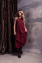 Vestido midi balonê