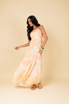 Vestido longo estampado