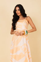 Vestido longo estampado