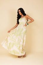 Vestido longo estampado