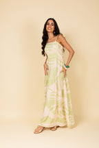 Vestido longo estampado