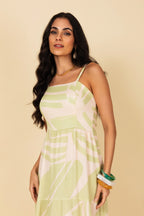 Vestido longo estampado