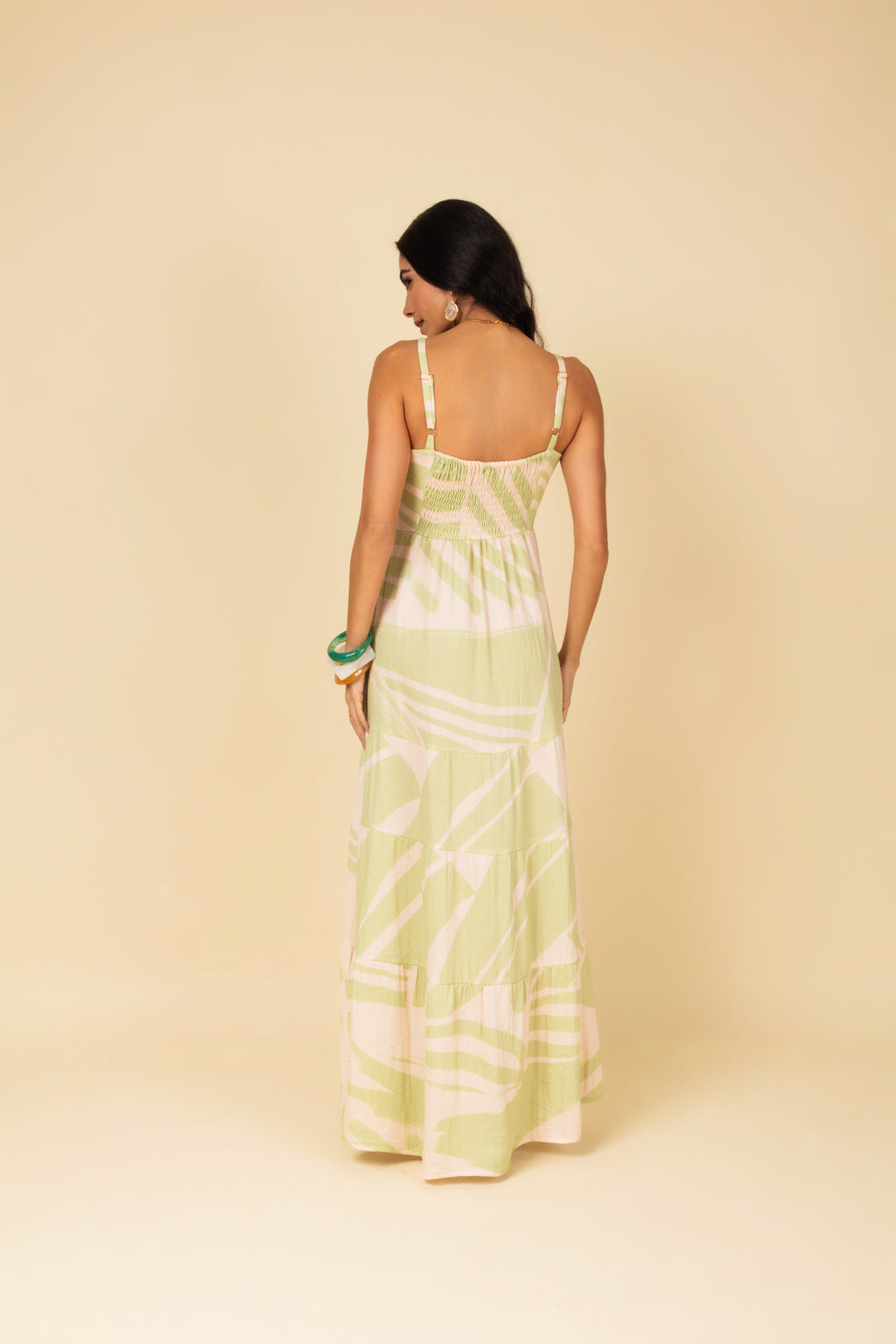 Vestido longo estampado