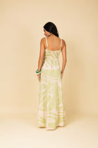 Vestido longo estampado