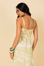 Vestido longo estampado