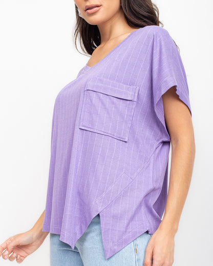 Blusa malha com recorte