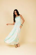 Vestido longo estampado