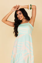 Vestido longo estampado