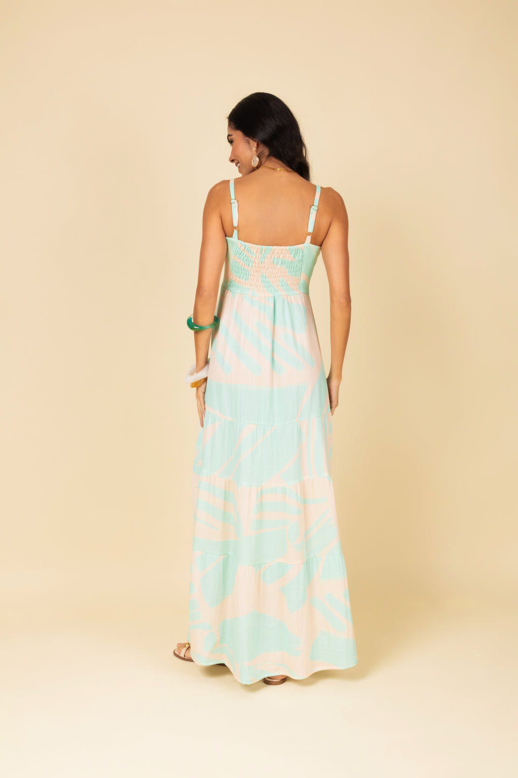 Vestido longo estampado