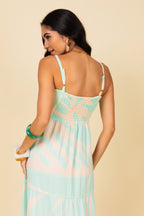 Vestido longo estampado