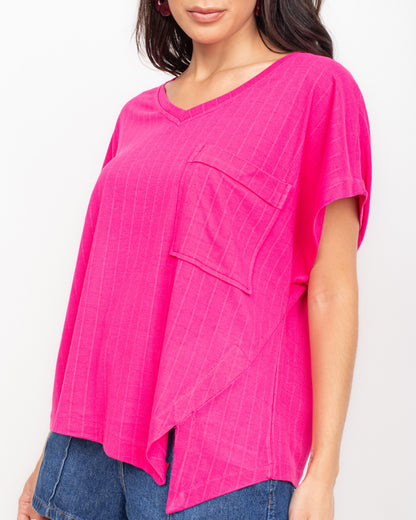 Blusa malha com recorte