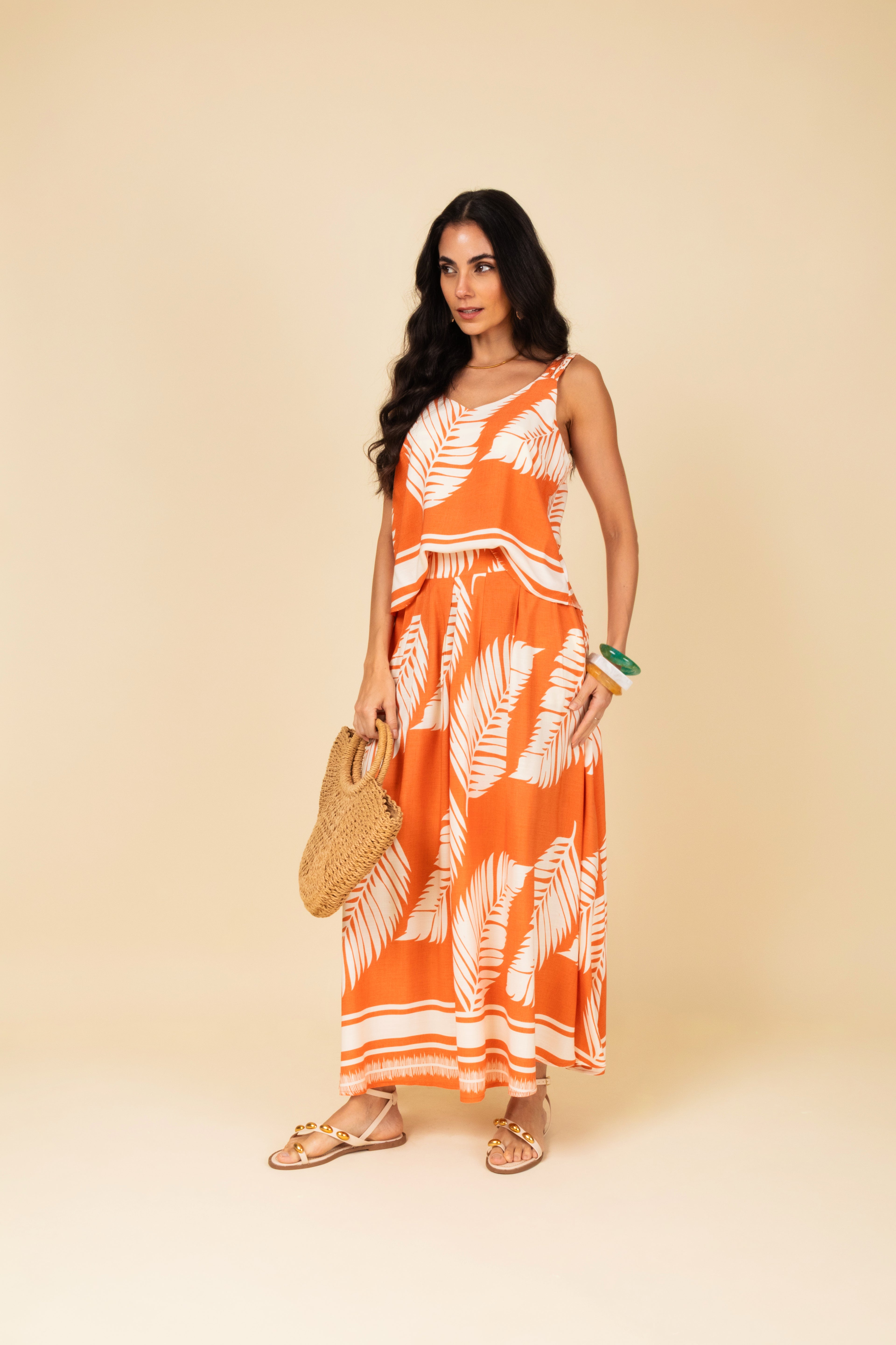 Conjunto estampa tropical