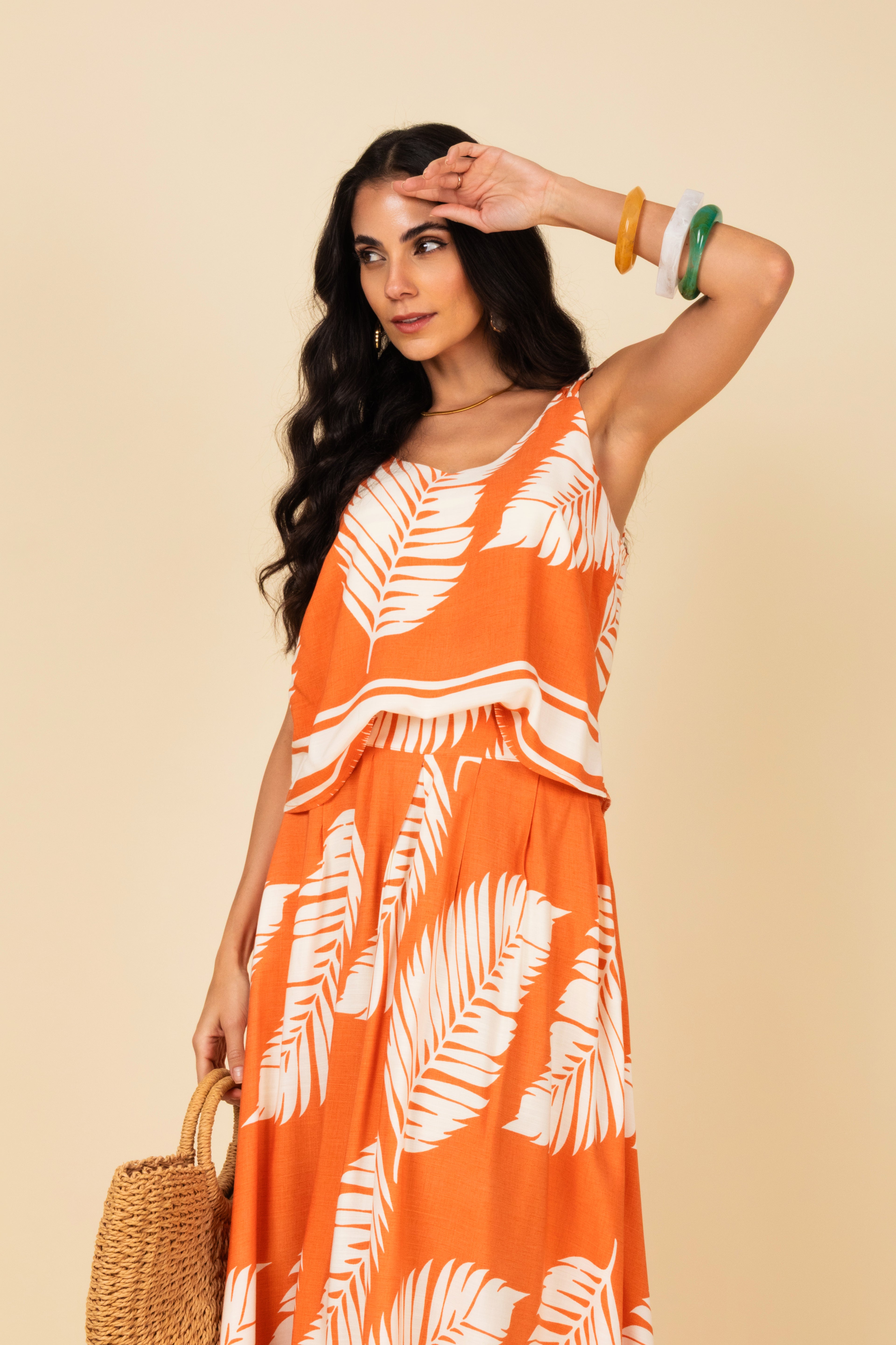 Conjunto estampa tropical