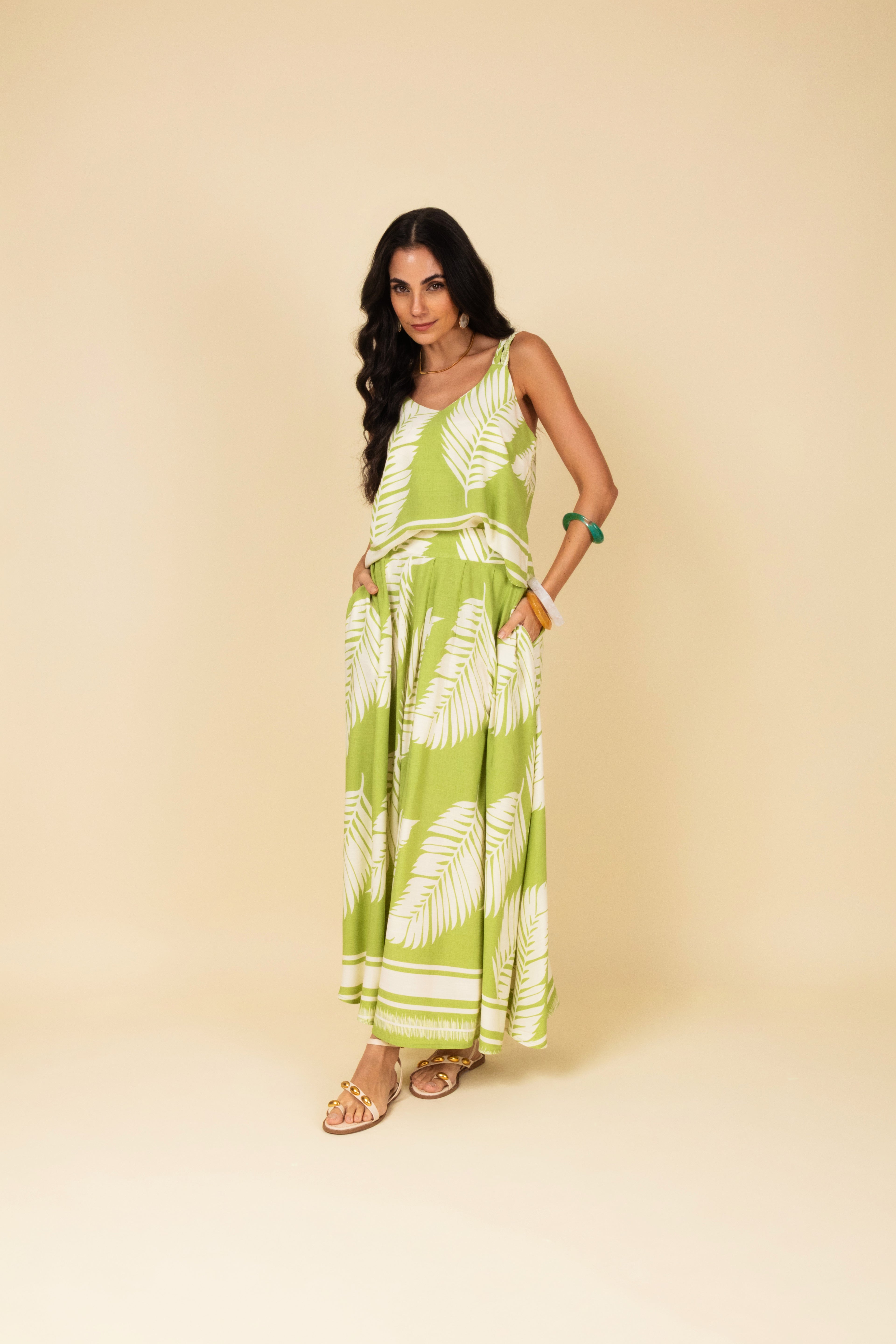 Conjunto estampa tropical