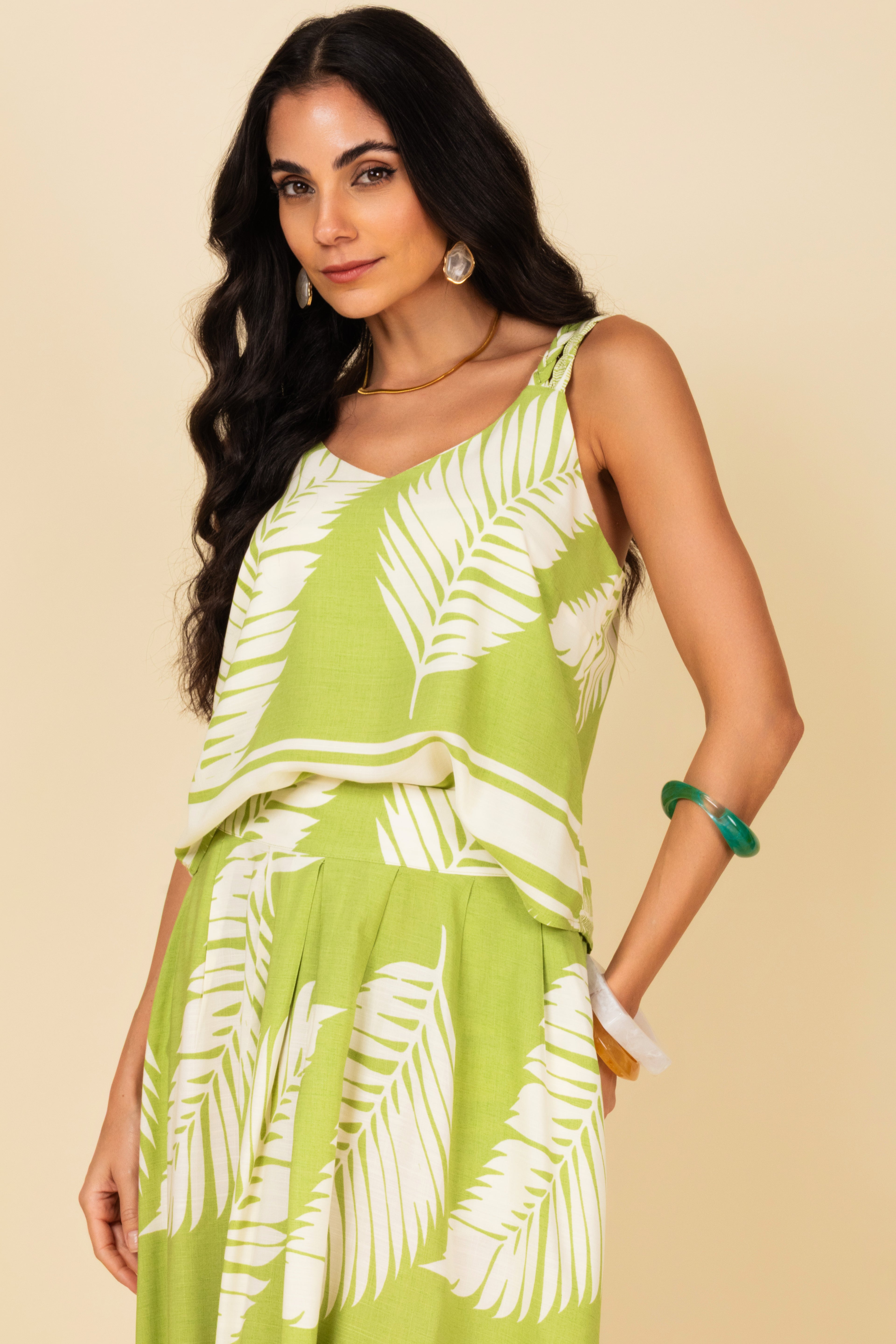 Conjunto estampa tropical